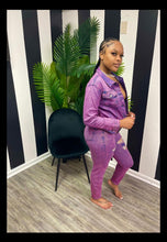 Load image into Gallery viewer, 2pc Lavender denim set
